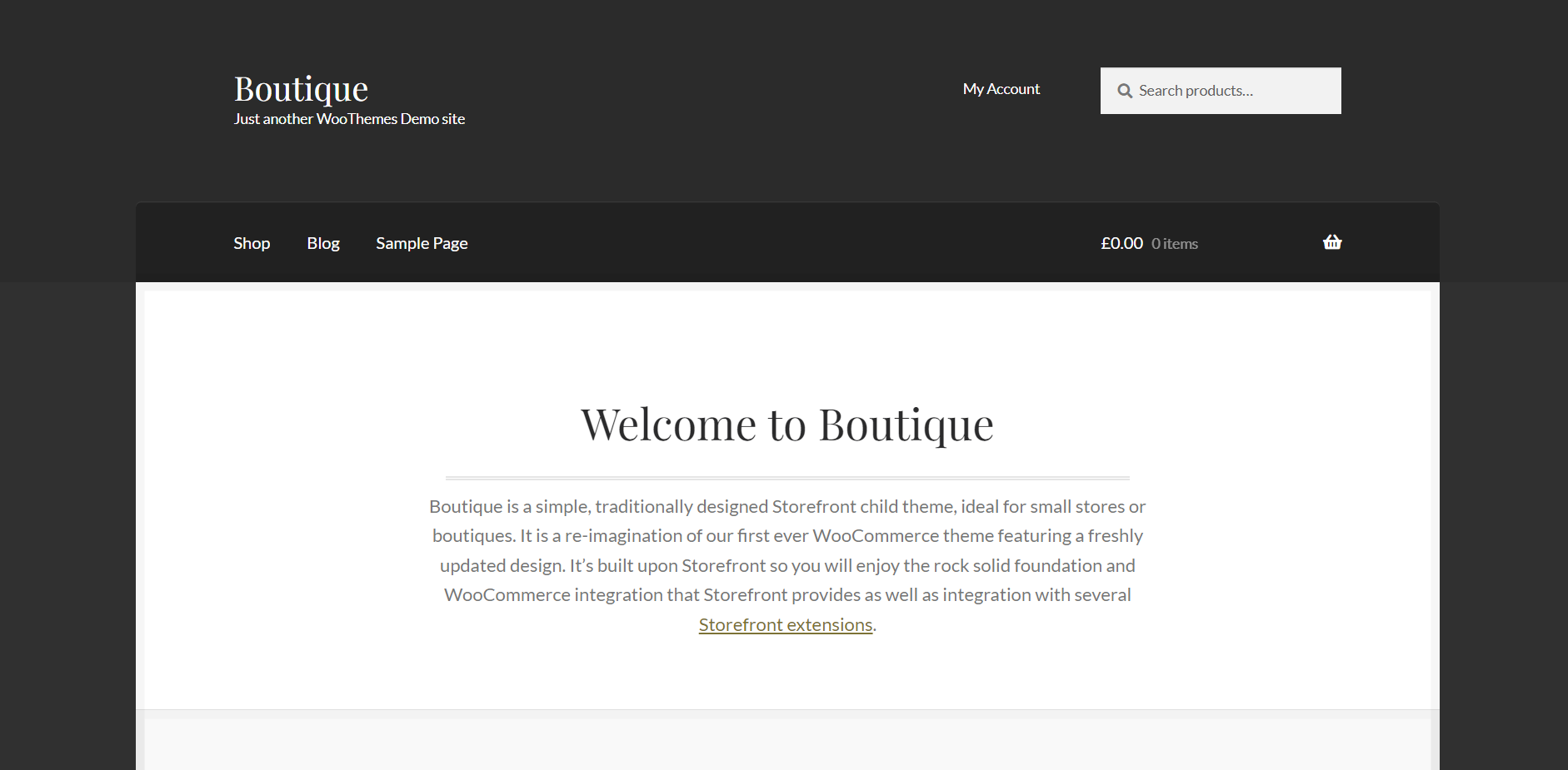 WooCommerce theme