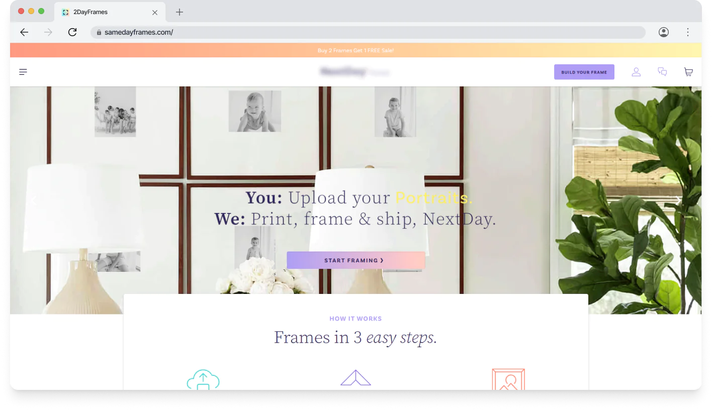 Screenshot of the Home Page of Alva Commerce client's website